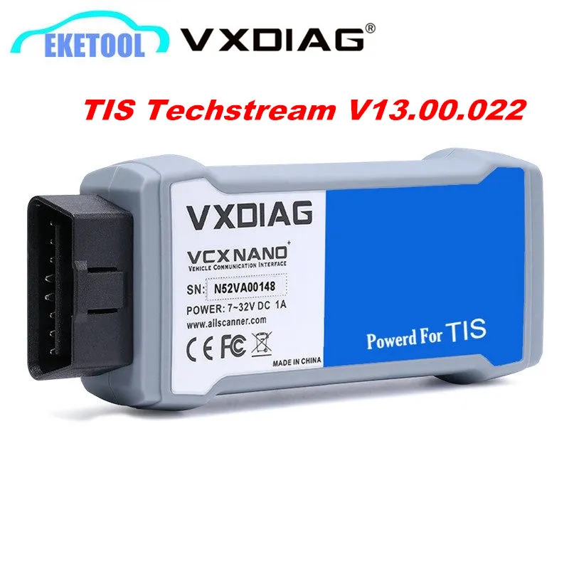 Профессиональный диагностический VXDIAG для TOYOTA TIS Powered V13.00.022 VXDIAG VCX NANO для TOYOTA Techstream Программирование автомобильный