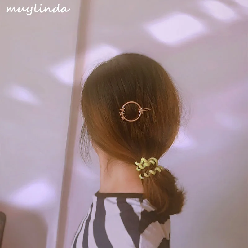Металлические заколки для волос Muylinda Circle Star модные трендовые женские аксессуары