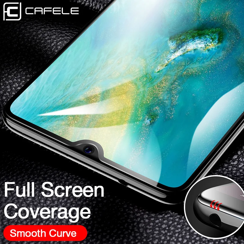 Закаленное защитное стекло CAFELE для Huawei Mate 20 Pro 9H HD прозрачное фиолетовое с полным