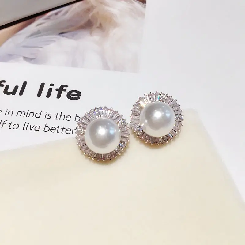 Элегантные женские серьги гвоздики MIGGA с искусственными кристаллами свадебные