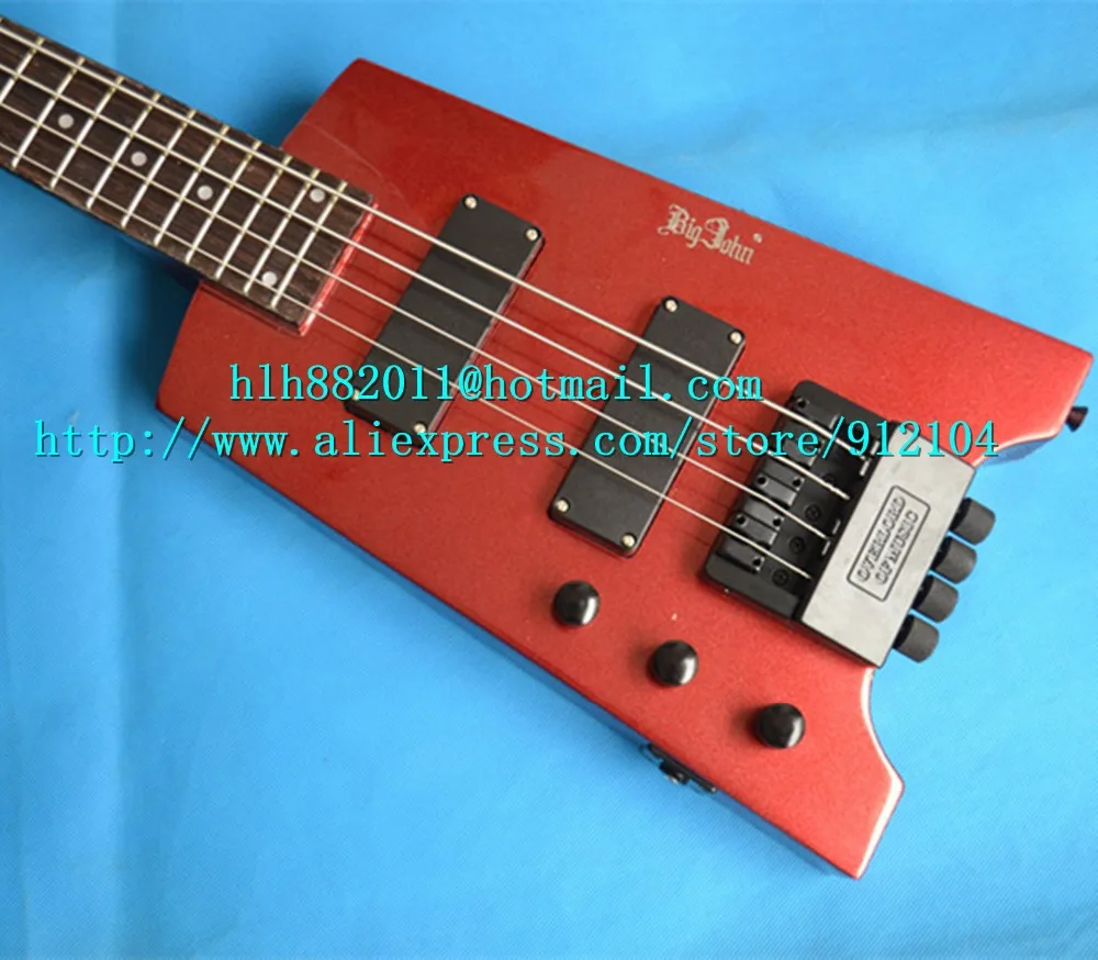 Бесплатная доставка новый бренд Большой Джон 4 струны левая ручная безголовая