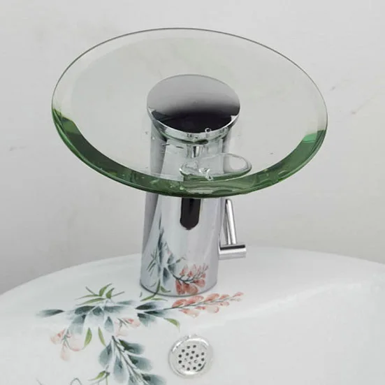 Стеклянный Бесконтактный автоматический кран для раковины в ванной комнате с