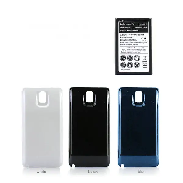 1 х 6800 мАч EB B800BE удлиненная батарея и задняя крышка цвета для Samsung Galaxy Note III 3 N9000 N900