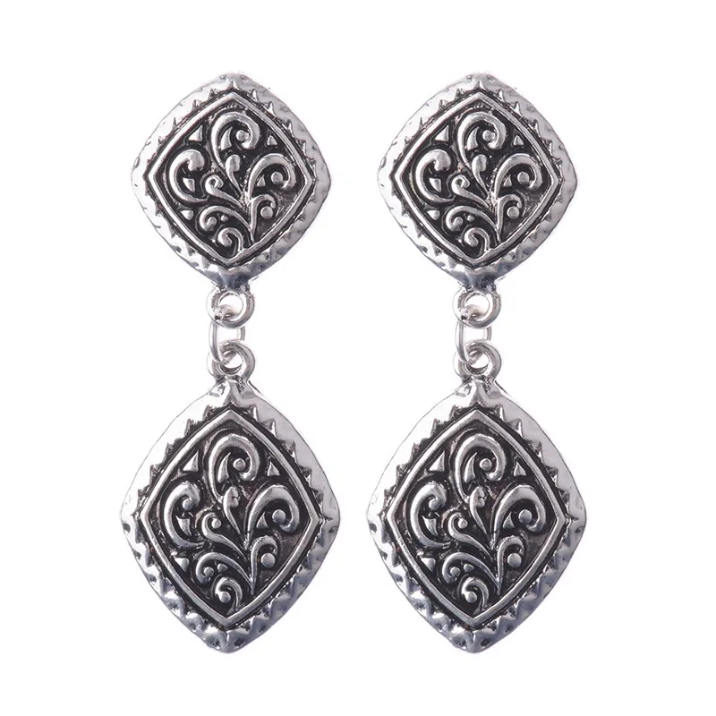 2020 Женские винтажные богемные треугольные серьги-гвоздики с кисточками |