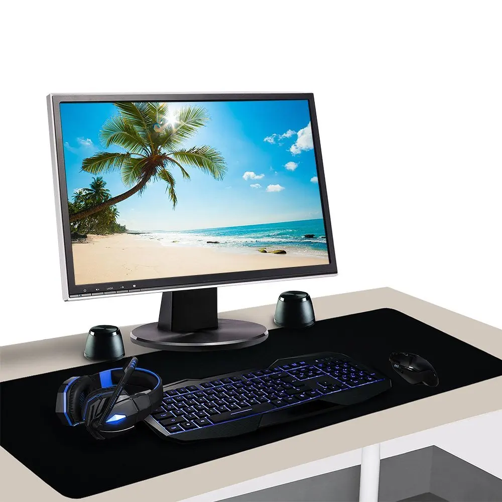 Kanhnskin 80X30c m классический черный большой игровой коврик для мыши L XL XXL с краями