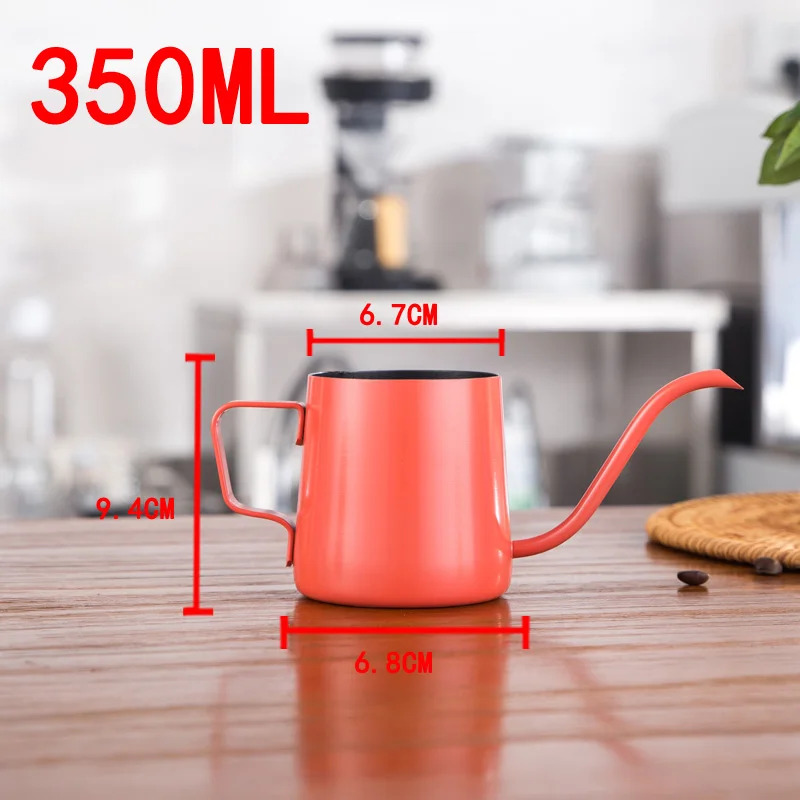 350ml orange YRP 250 мл/350 мл чайник для кофе из нержавеющей стали кувшин капельные чайники с длинным гусиным носиком Pour Hario кофейник для кухонного инструмента - Цвет: 350ml orange