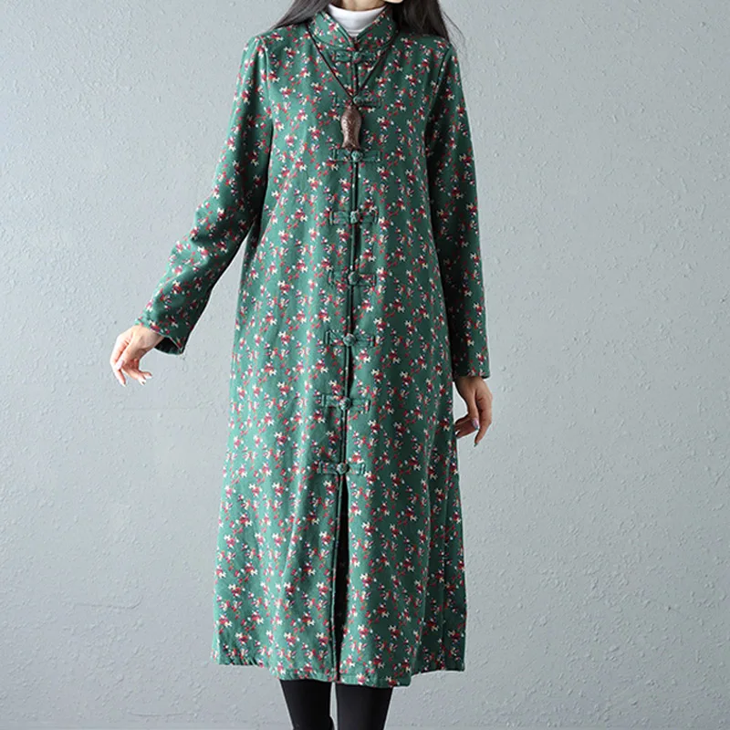 Женская флисовая Подкладка Теплый негабаритный длинный кардиган платье осень