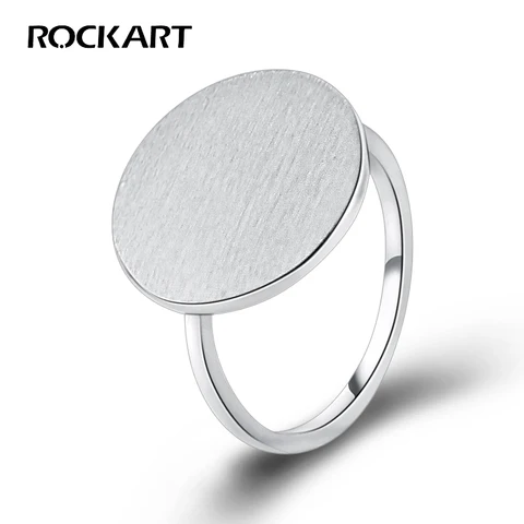Женское кольцо-значок из серебра 925 пробы, с матовой поверхностью
