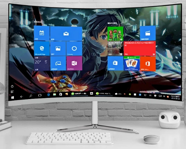 ЦП i7 7700 16 Гб ОЗУ 240 ГБ SSD ТБ HDD GTX1050Ti 4G 23 6/27/32 дюйма изогнутый монитор все в одном