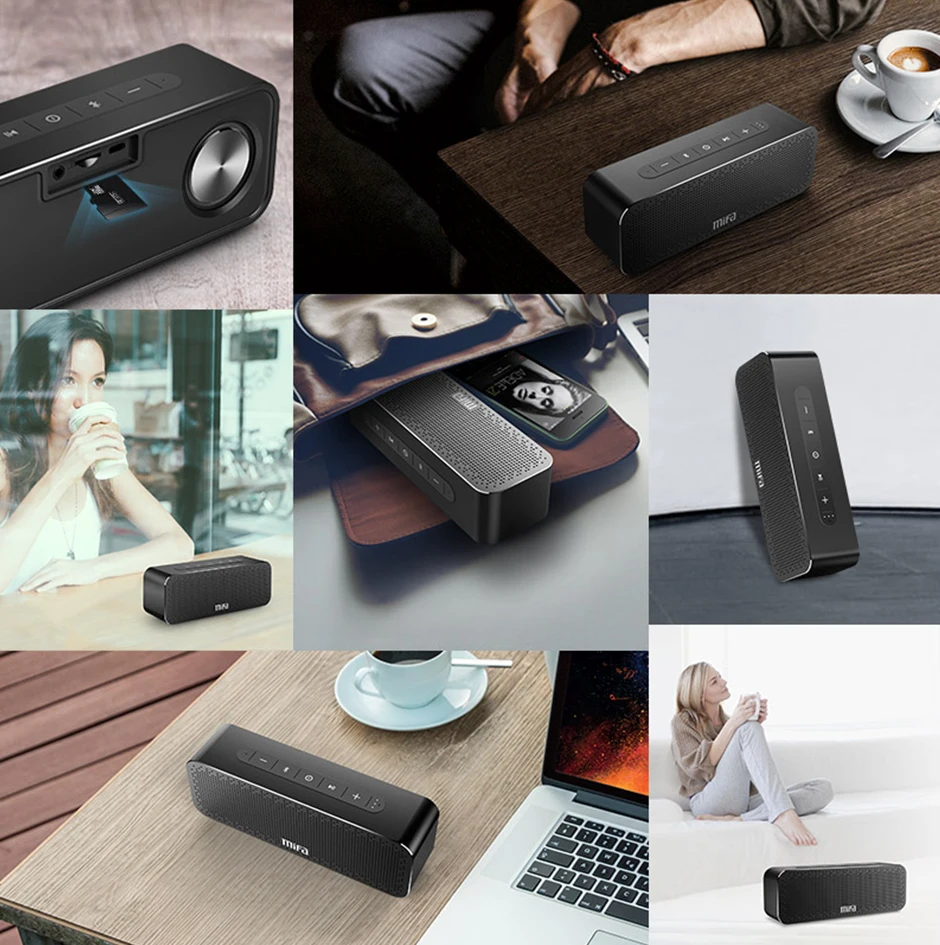 MIFA портативный Bluetooth динамик беспроводной стерео звук Бумбокс динамик s с микрофоном Поддержка TF AUX TWS