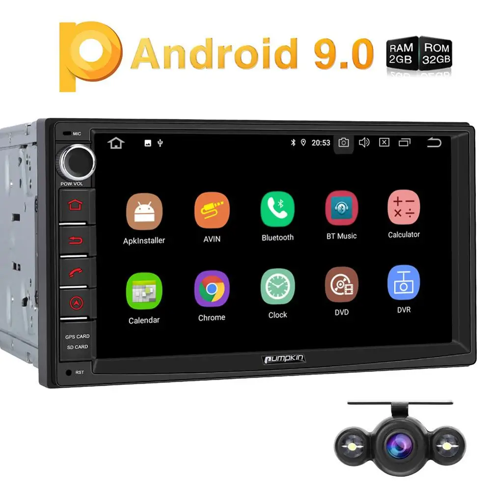 Pumpkin2 Din 7''Android 9 0 Универсальный gps навигатор автомобильный Радио стерео аудио