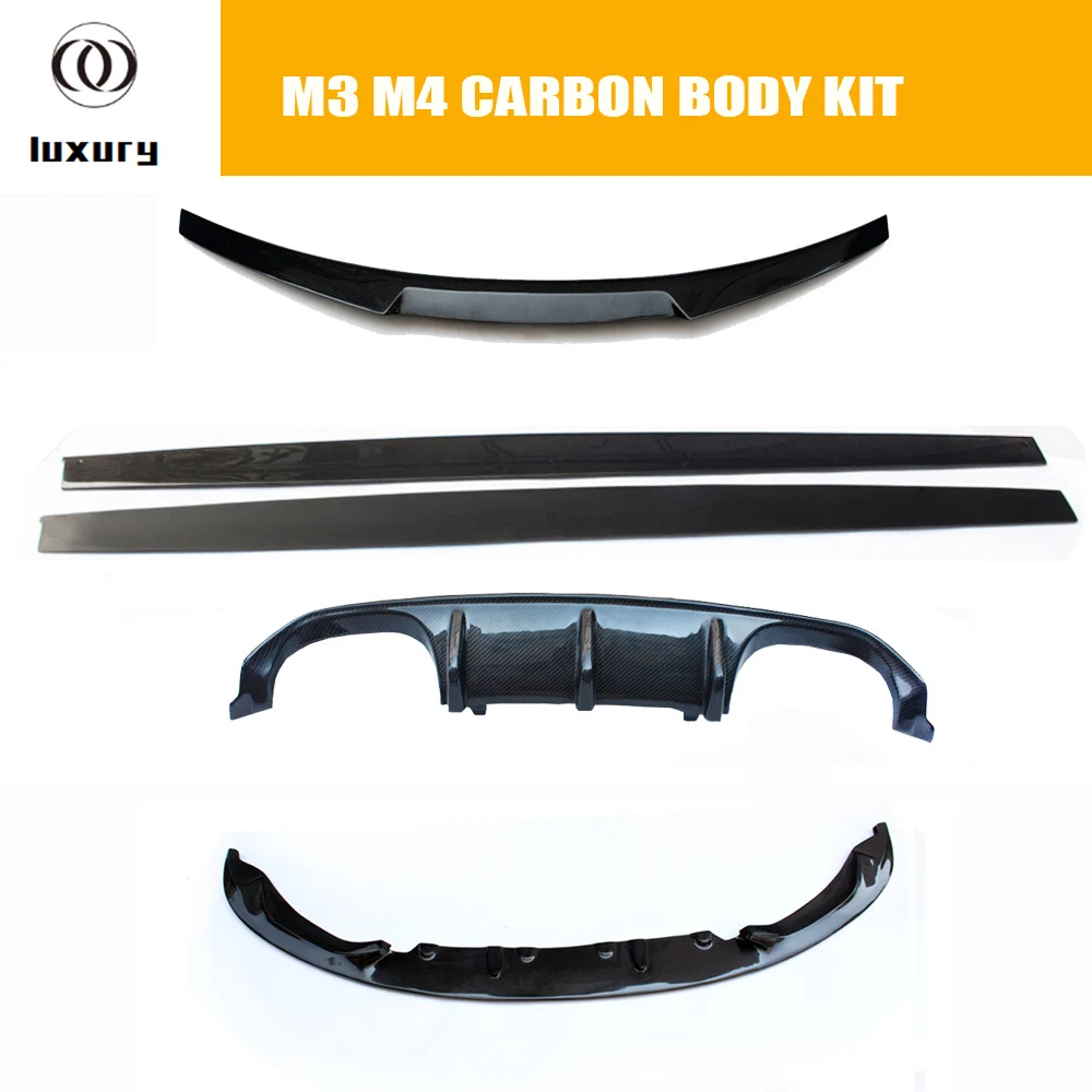 Боди из углеродного волокна M4 для BMW F82 F83 F80 M3 14 20 задний диффузор спойлер передняя