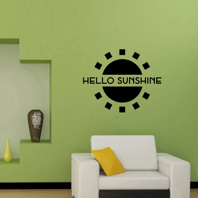 Hello Sunshine художественные настенные стикеры сделай сам для гостиной спальни