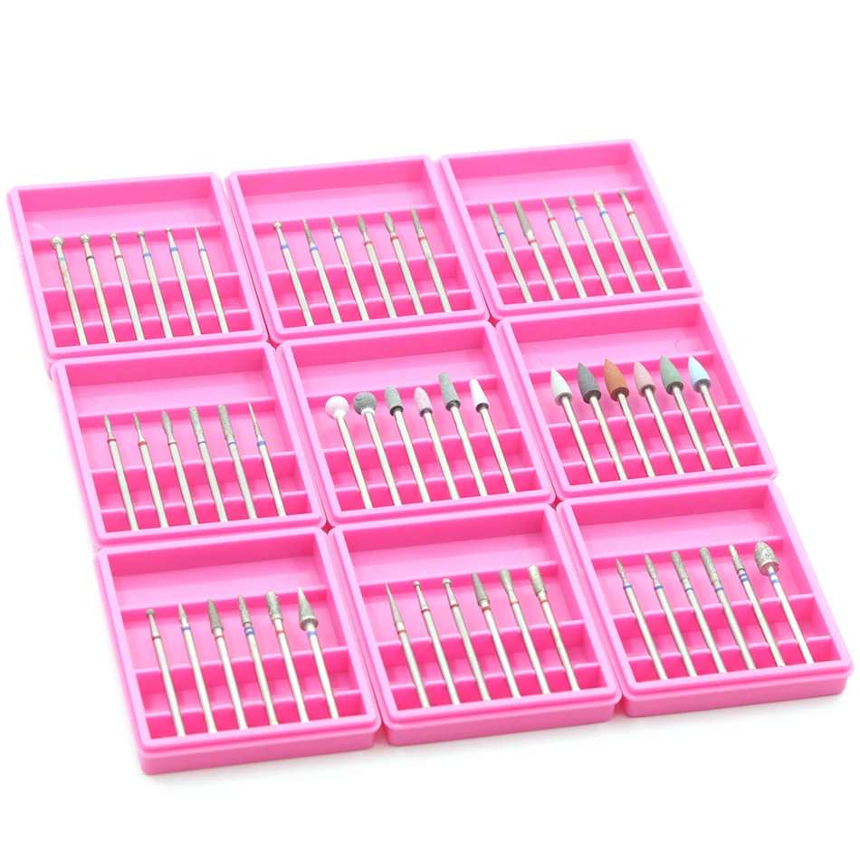 Набор Алмазных фрез для маникюра 6 шт. набор керамических ногтей фрезы