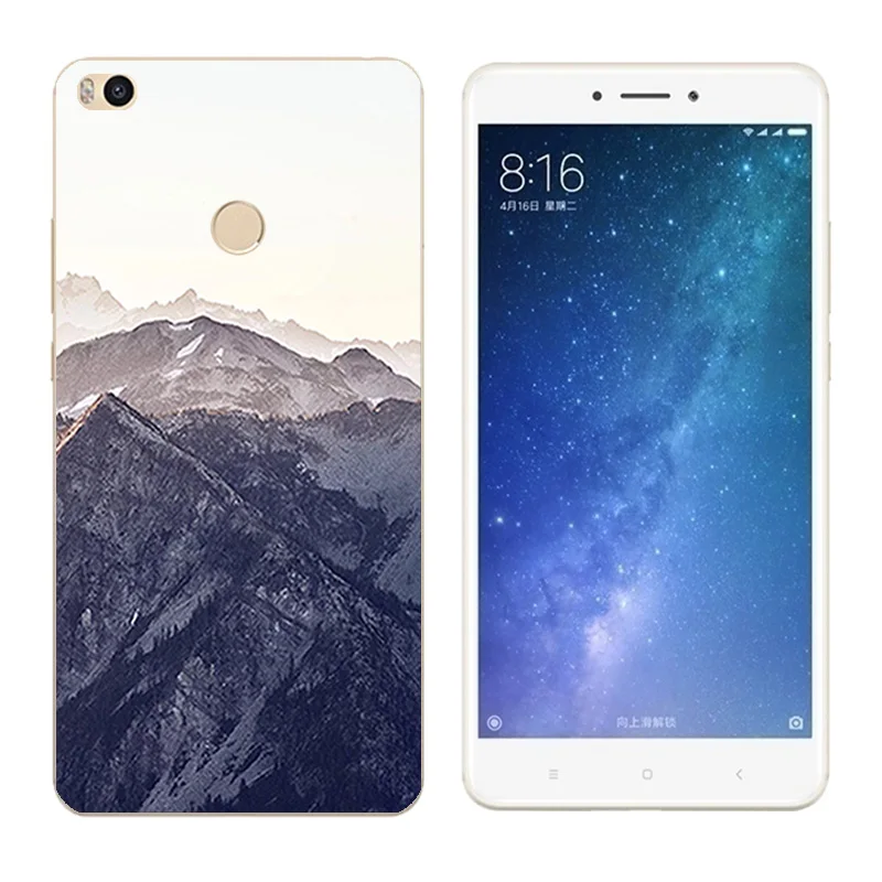 Чехол для Xiaomi Mi Max2 крышка с пейзажем силиконовый чехол принтом &quotдиск&quot Max 2