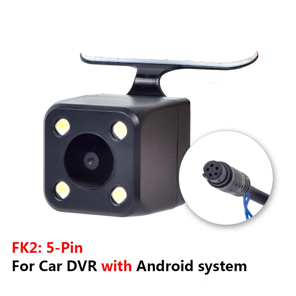 FK2 for Android Car Rear View Camera with 5 pin for Car DVR Dashcam without Android System Waterproof 2.5mm Jack Rear Camera Parking Camera - Название цвета: FK2 for Android