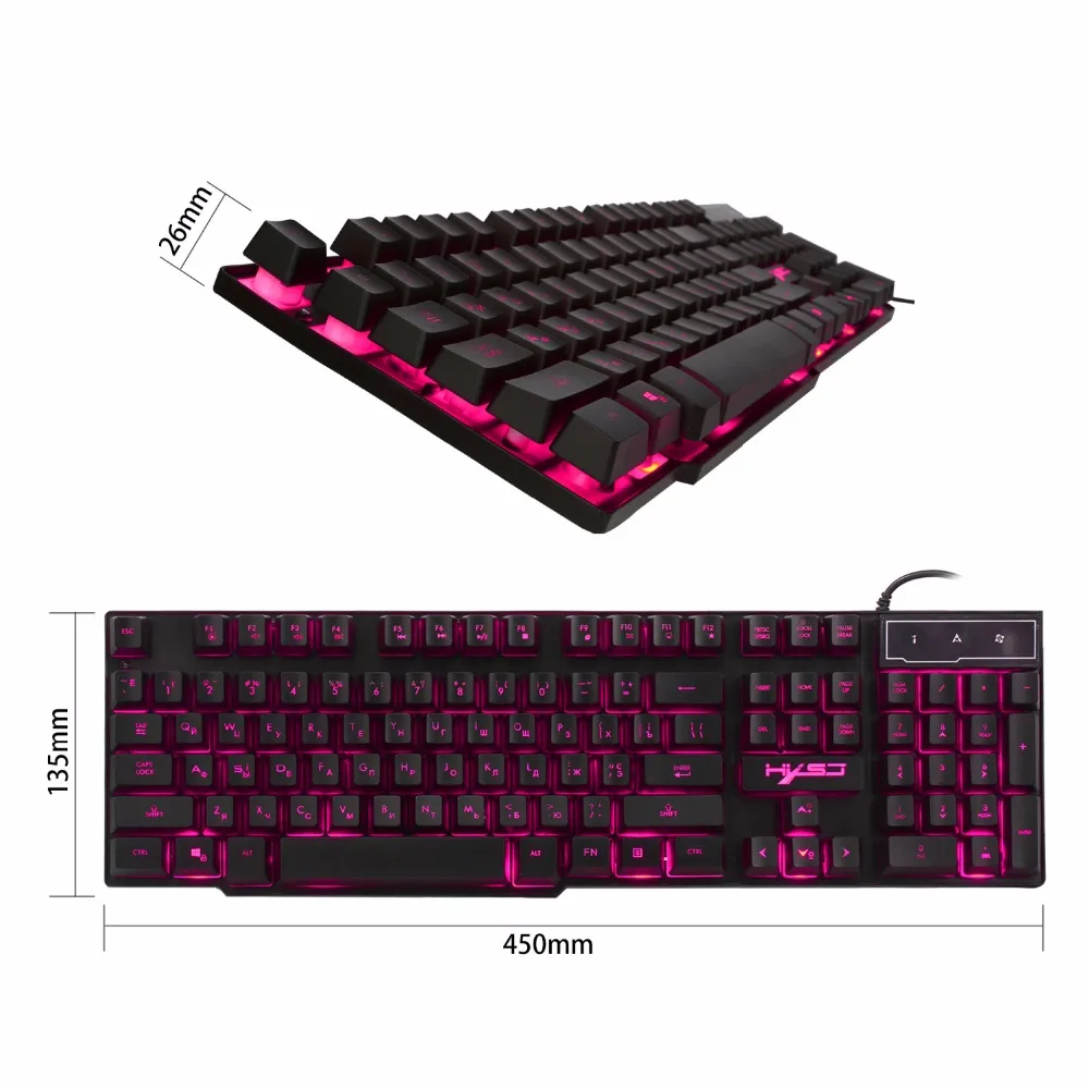 Русская игровая клавиатура RGB клавиатура светодиодный с подсветкой высокие брелки Эргономика для ноутбука компьютера PC gamer Overwatch