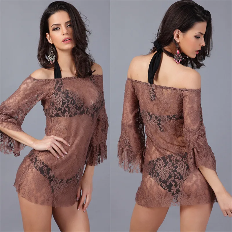 Белое кружевное платье 2018 летнее сексуальное пляжное горячая пляжная одежда