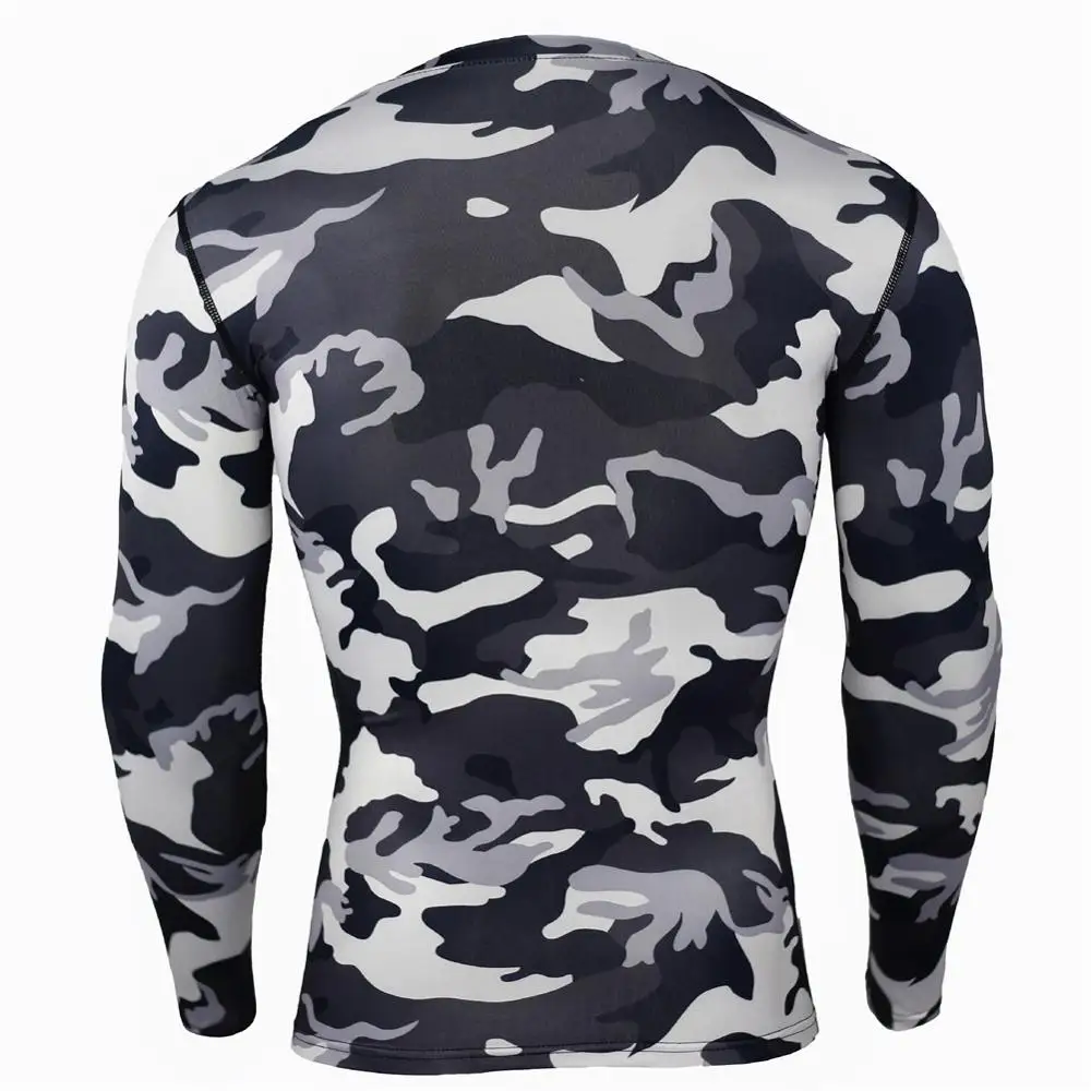 Мужская спортивная рубашка с принтом Camuflage для фитнеса повседневная одежда