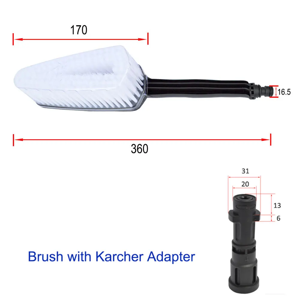 

Fix Brush Water Cleaning Washing Brush Rigid for Karcher K2 K3 K4 K5 K6 K7 High Pressure Washer Car Washing