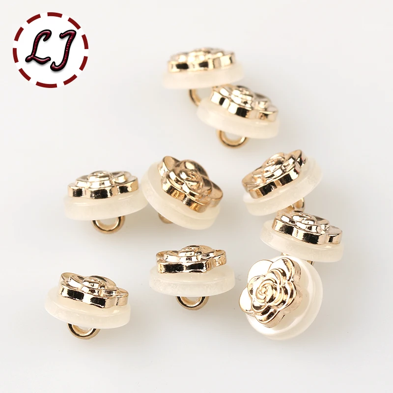 Free shipping new fashion button 10pcs/lot combined buttons white round zinc alloy T-shirt sewing accessories | Дом и сад