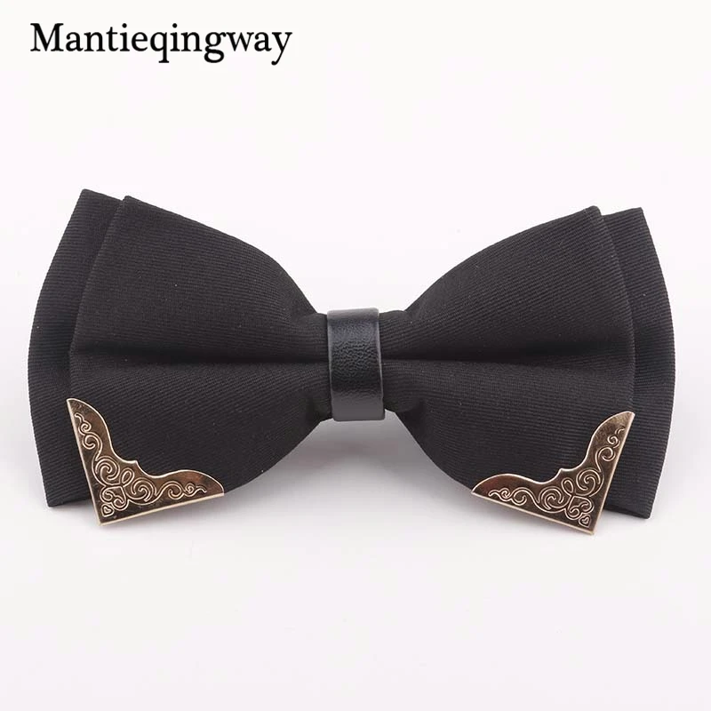 Мужской галстук бабочка mantieqingway однотонный деловой из полиэстера 6 см|bow tie|brand bow