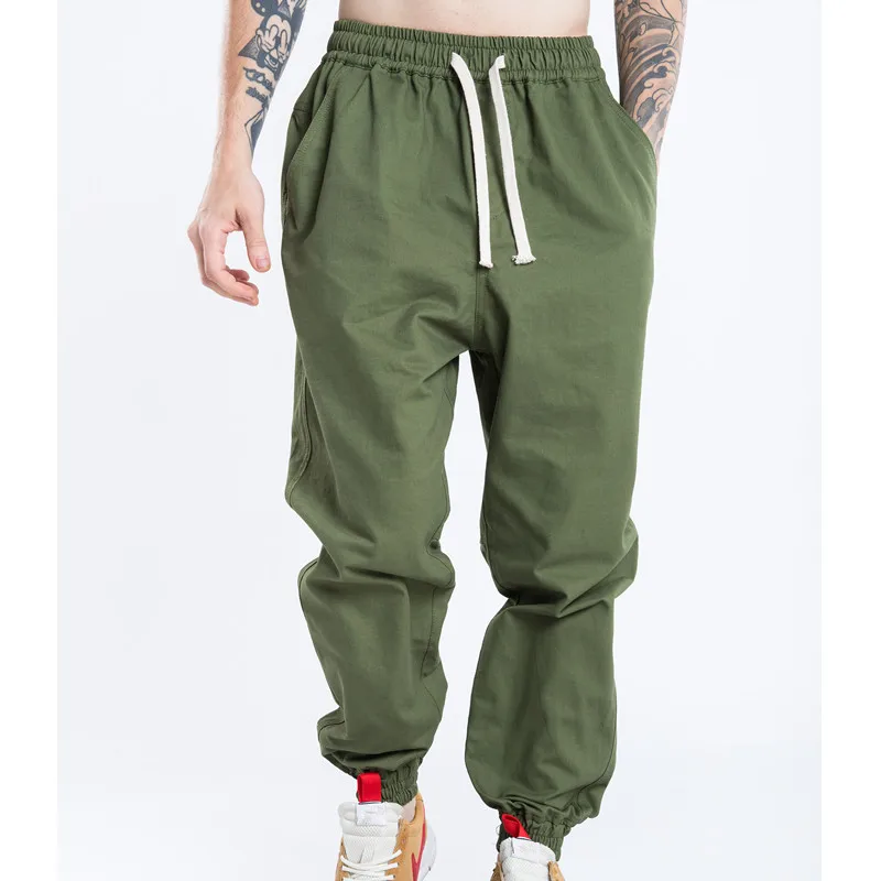Man loose pants big size ankle length pants