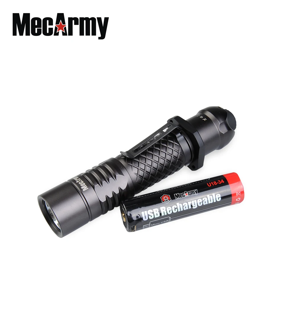 MecArmy SPX10 тактический фонарь XM-L2 U3 Макс. 1100 люмен луч расстоянии 224 м+ USB перезаряжаемые 18650 3400 мАч батарея
