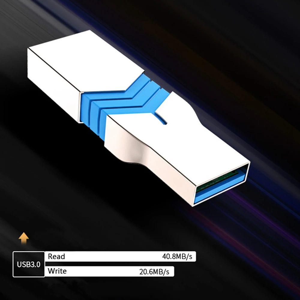 2in1 USB3.0 флеш-накопители, 16/32/64 GB Тип-C USB Диск флеш-накопитель совместим для iPhone iOS Android Тип-C ПК-Серебристый