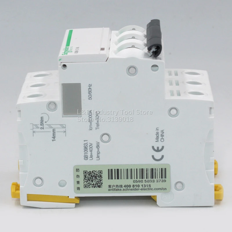 Новинка аутентичный миниатюрный автоматический выключатель Schneider telemecсоник IC65N 3P