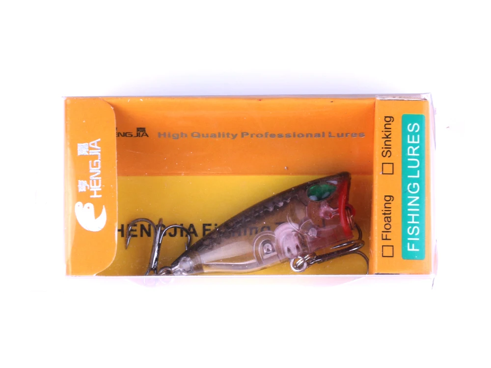 

8pcs 4cm 3g Artificial Hard Bait Lifelike Popper Fishing Lure Topwater Floating