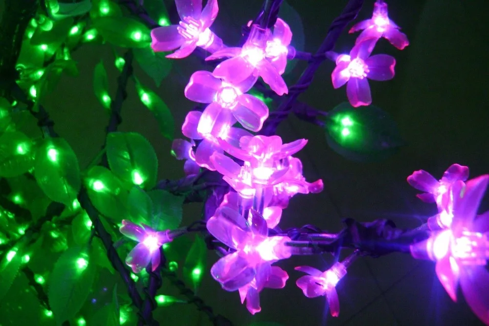 6.5ft 2 м LED Рождественская вечеринка Свадьба дерево свет 1152 светодиодов Розовый