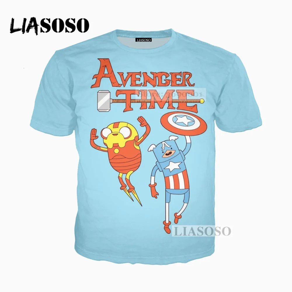 LIASOSO 2018 модные 3D с принтом Мужские и женские аниме из мультфильма Время