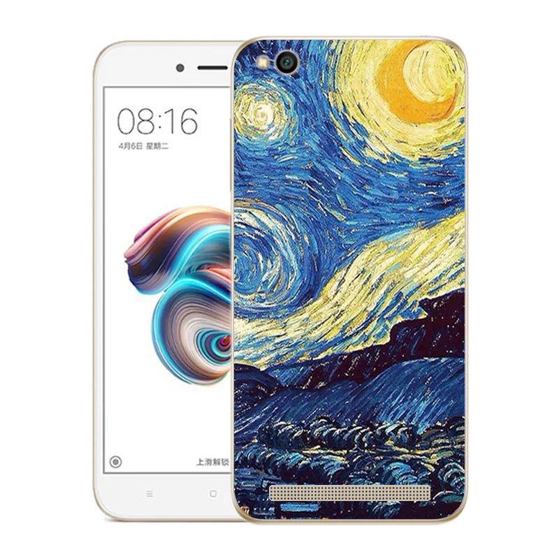 Мягкий чехол для Xiaomi Redmi 5A модный силиконовый с принтом прозрачный телефона 5 A 0