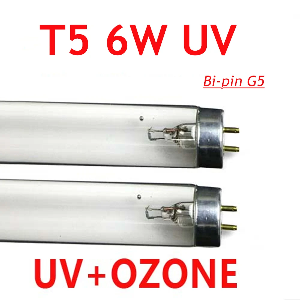 T5 6w with OZONE 2x кварцевый УФ озоновый бактерицидный стерилизатор светильник для замены трубок T5 4 Вт/6 Вт/8 Вт T8 10 Вт/15 Вт для дезинфекции бактериальных клещей - Мощность в ваттах: T5 6w with OZONE