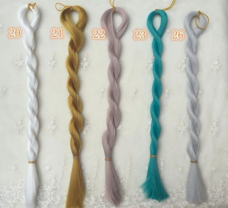 1 шт. 80 см 55 цветов трансплантации Тресс moppet волосы для куклы парик BJD SD подходит 1/6