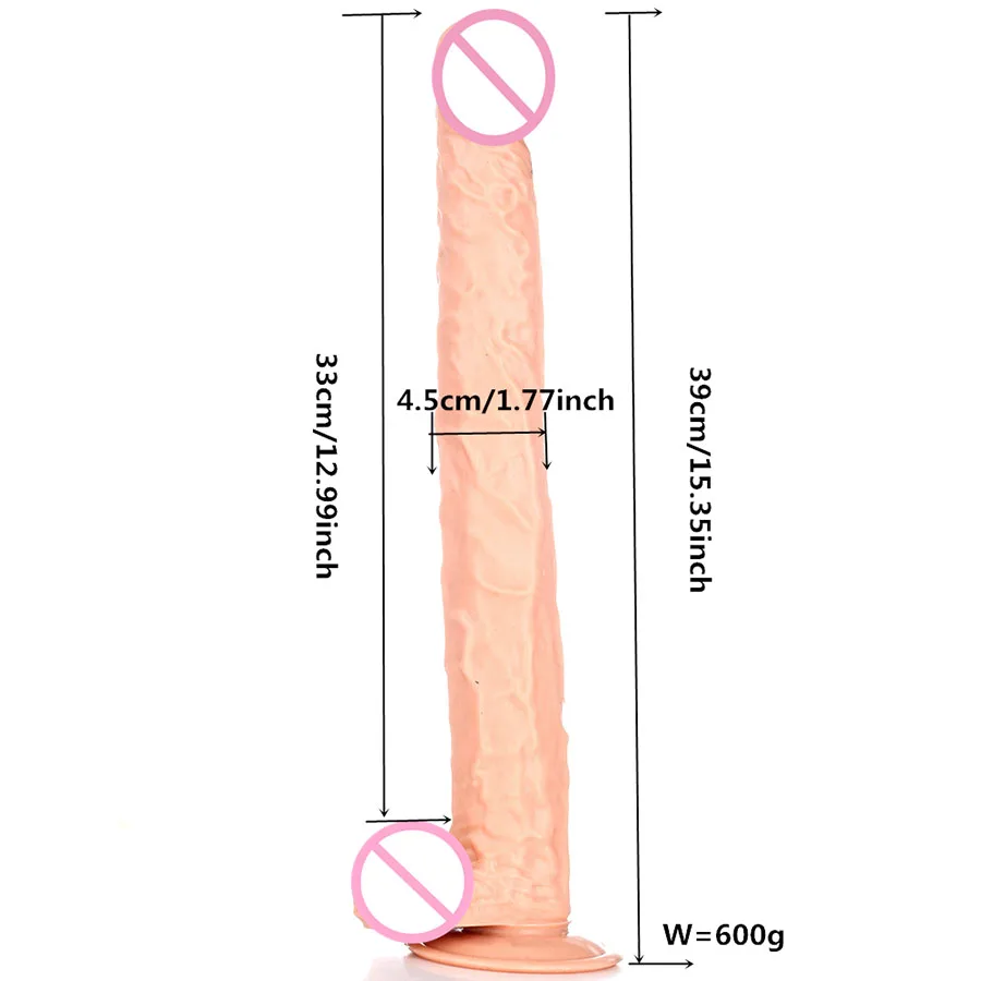 39cm Super Long Realistic Dildo With Suction Cup Artificial Penis Dick Big Black Dildos For Women Adult Sex Toys Woman |