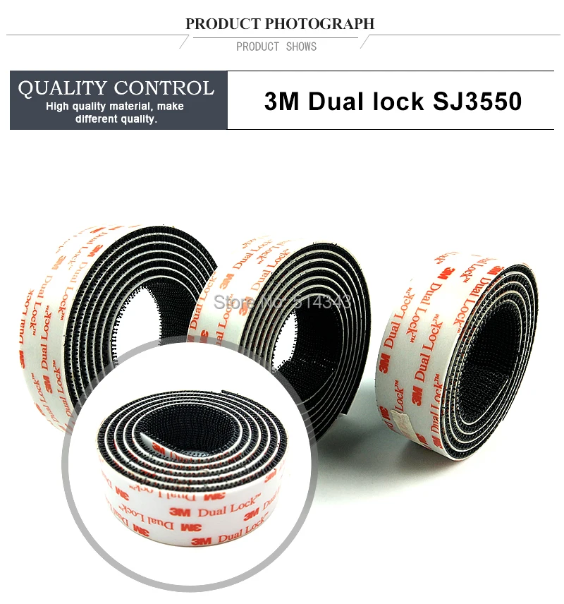 3 м Dual Lock SJ3550 черный VHB гриб клейкой крепежной ленты, Тип 250