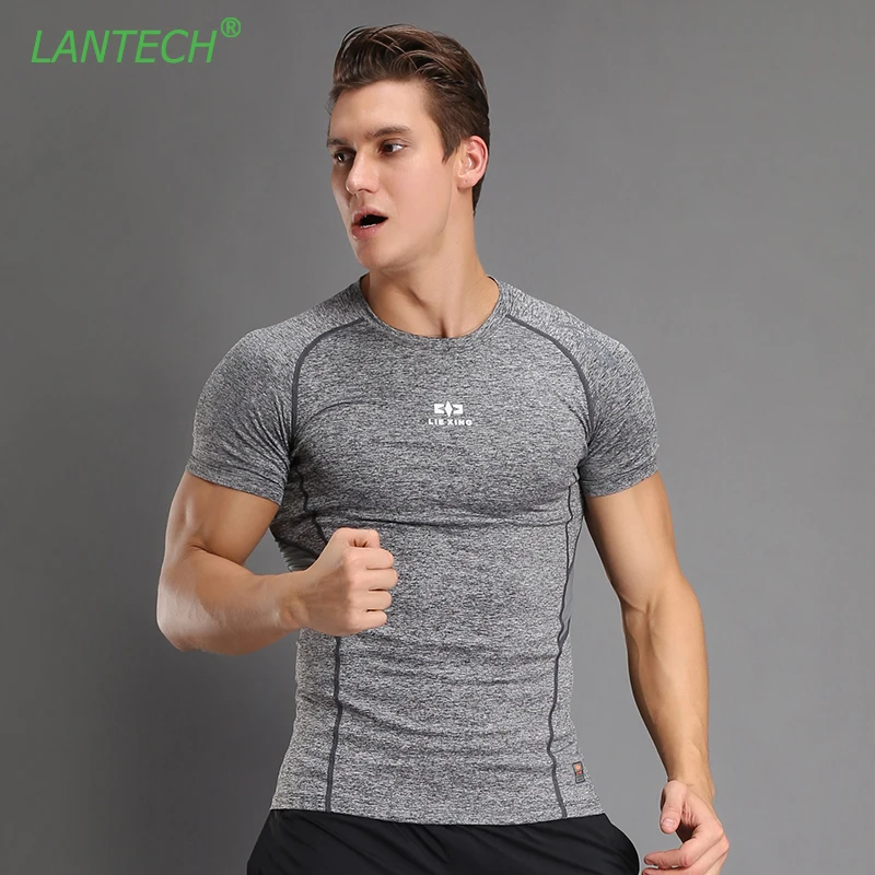 LANTECH мужская летняя рубашка с коротким рукавом эластичные модные повседневные