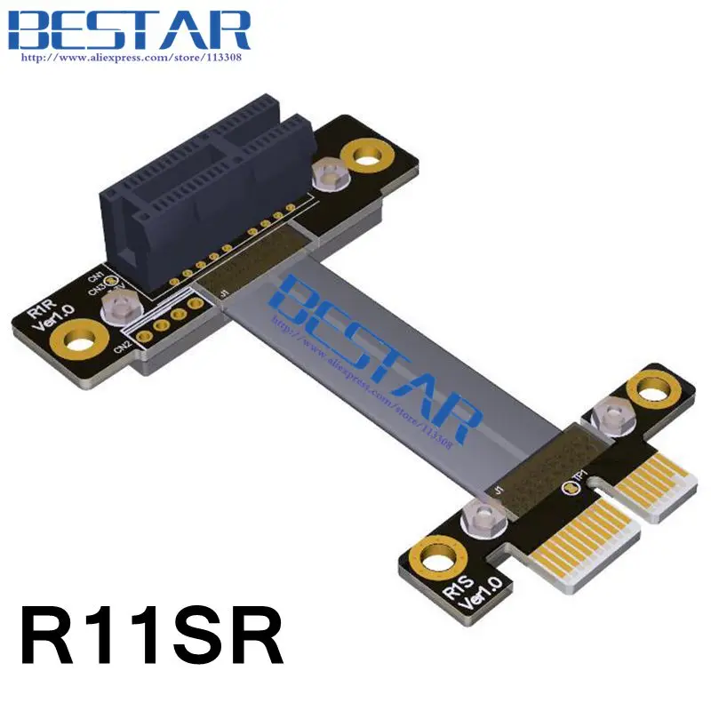 

PCI Express Gen3 8G/bps Flex Relocate Cable 1ft 2ft PCI-E 1X to 1x Slot Riser Card Extender Extension Ribbon 10cm 20cm 30cm 60cm