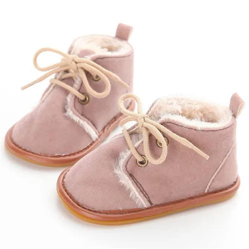 Old Pink Горячая Распродажа, сапоги для новорожденных девочек, теплые зимние модные сапоги для младенцев 0-15 месяцев, детская обувь для малышей - Цвет: Old Pink