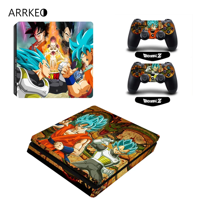 Виниловая наклейка ARRKEO Dragon Ball Super Saiyan Hreo тонкая на кожу для Sony PS4 PlayStation 4 консоль 2