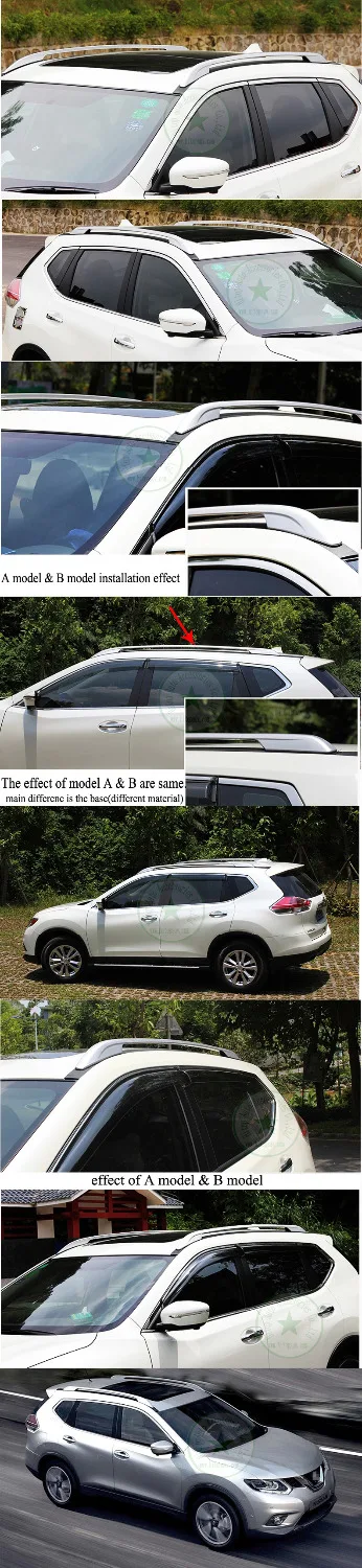 Новые багажник на крышу Спойлеры бар для Nissan X-trail изгой, алюминиевый сплав, исправить с помощью винтов или присутствие остатков клея