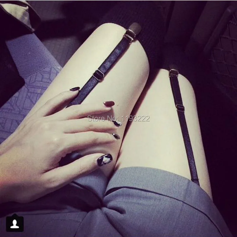 1 пара 2 шт./лот ручная работа черные простые упругие зажимы носочки подвязки