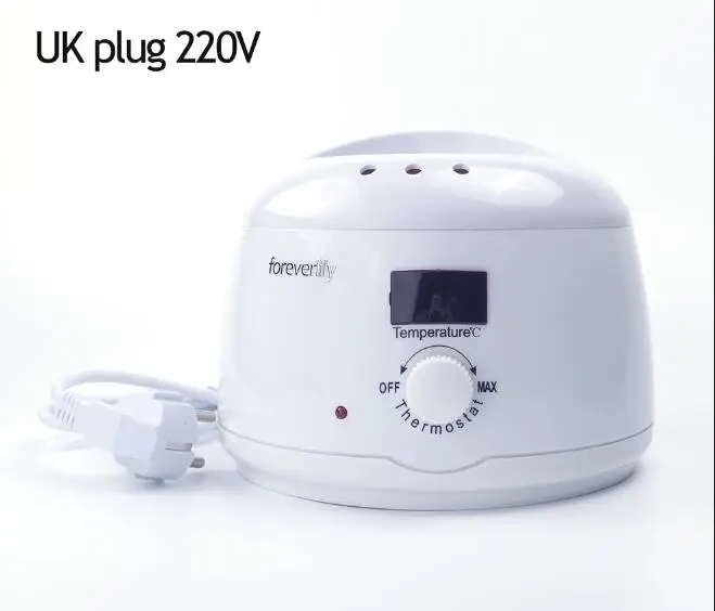 UK Plug 220v-240v Инструмент для удаления волос нагреватель воска мини Спа Ручной эпилятор для ног парафин с ЖК-дисплеем температурный салонный инструмент для красоты - Цвет: UK Plug 220v-240v