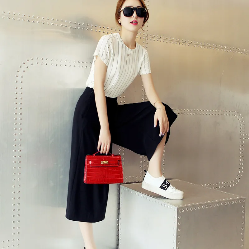 Новое поступление 2016 весной женские костюмы европа свободного покроя полосой 2