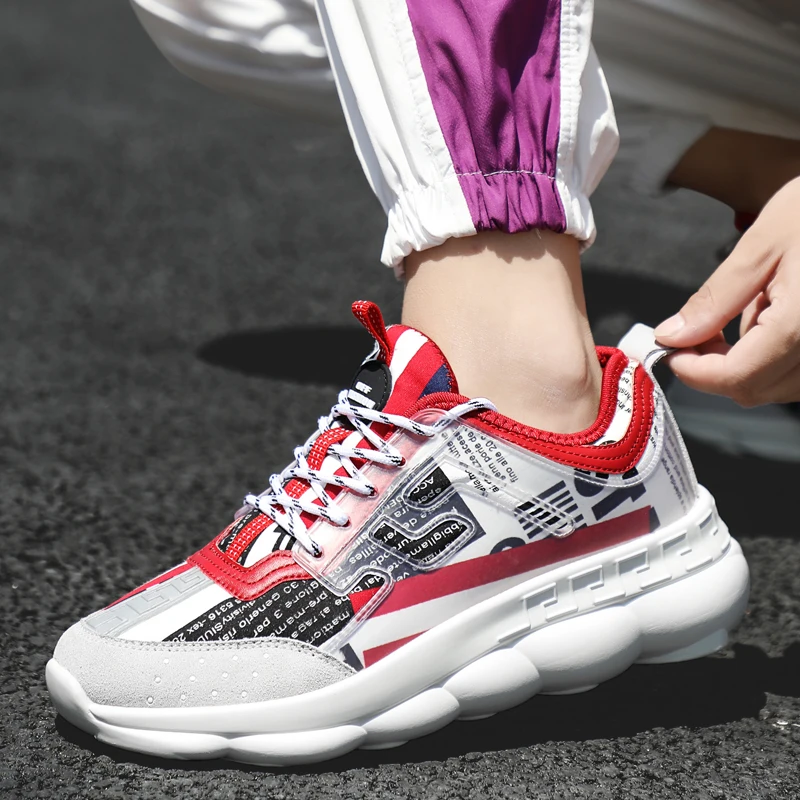 Кожаная обувь для пары модная мужчин и женщин повседневные уличные кроссовки