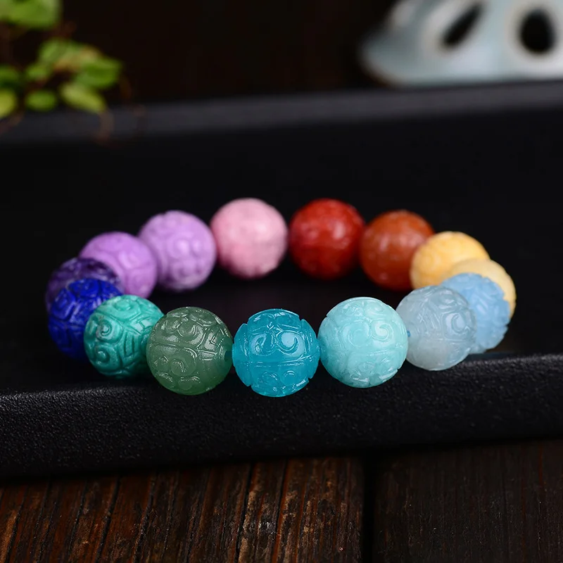 Оптовая продажа разноцветные браслеты из натурального кристалла бусины эхо