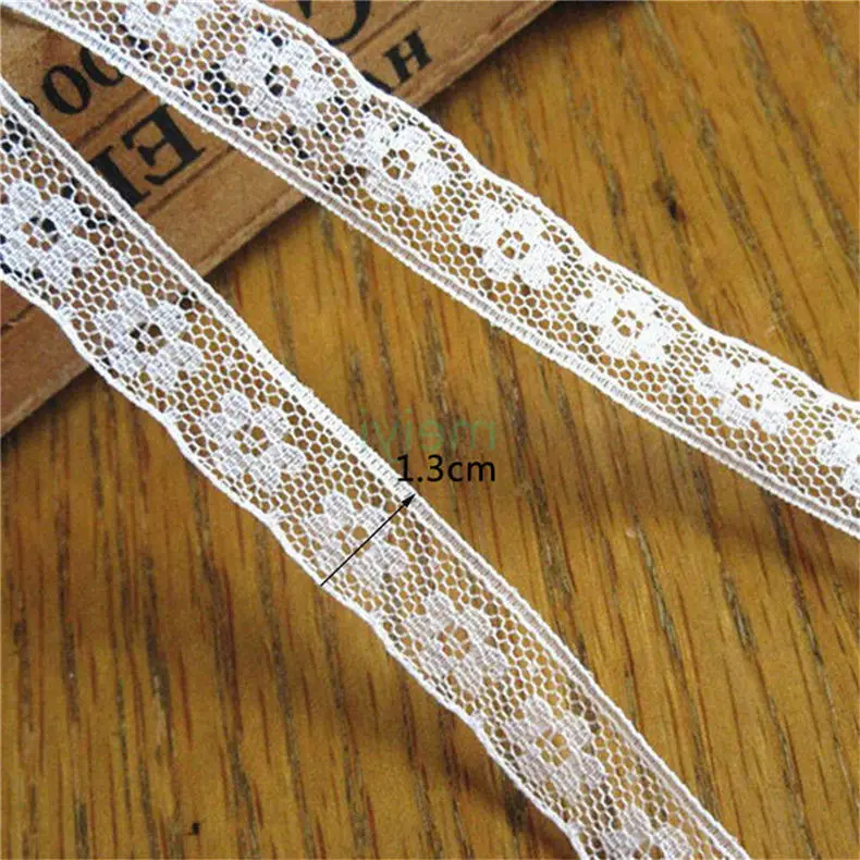 0402-Off White-13mm 5 метров, белое Сетчатое кружево, лента, тесьма 13-50 мм, кружевная отделка, Полоска, край ткани для рукоделия, швейная одежда, аксессуары для рукоделия - Цвет: 0402-Off White-13mm