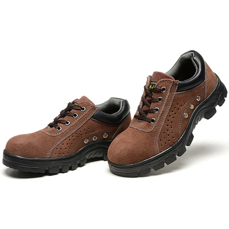 Большие размеры рабочие ботинки Мужская безопасная обувь уличная Рабочая со
